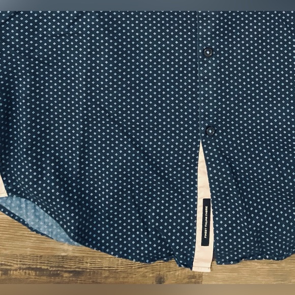 BOSS By Hugo Boss Navy Blue & Pink Geometric L/S men’s shirt size 16, 41 - Picture 2 of 4